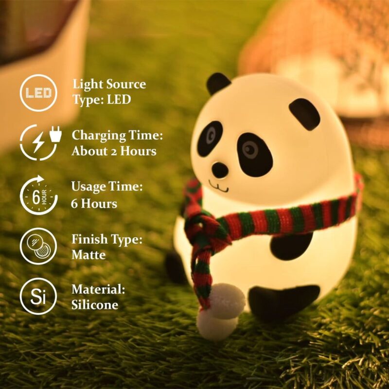 Cute Panda Lamp with Touch Control – 7 Colors RGB Night Light | The Perfect Christmas Gift - Image 2