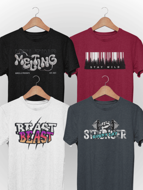 Premium 4-Pack Graphic Tees – Bold Designs, Everyday Comfort (Pack Of 4)