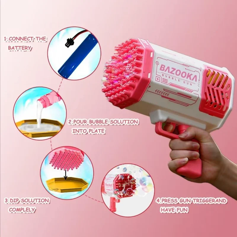 💥HOT SALE 49% OFF💥-Bazooka Bubble Gun Machine Toy - Image 9