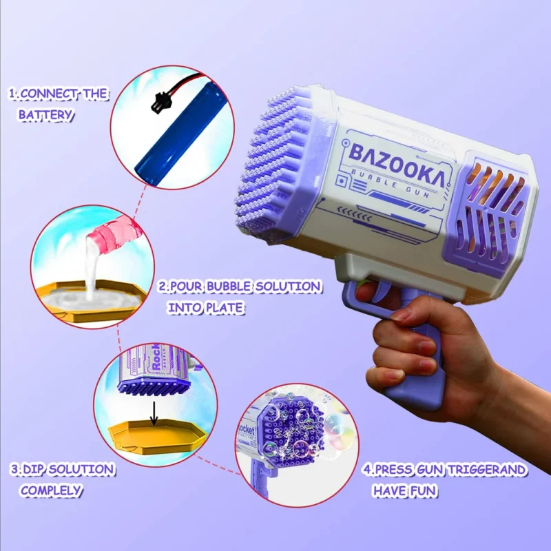 💥HOT SALE 49% OFF💥-Bazooka Bubble Gun Machine Toy - Image 11